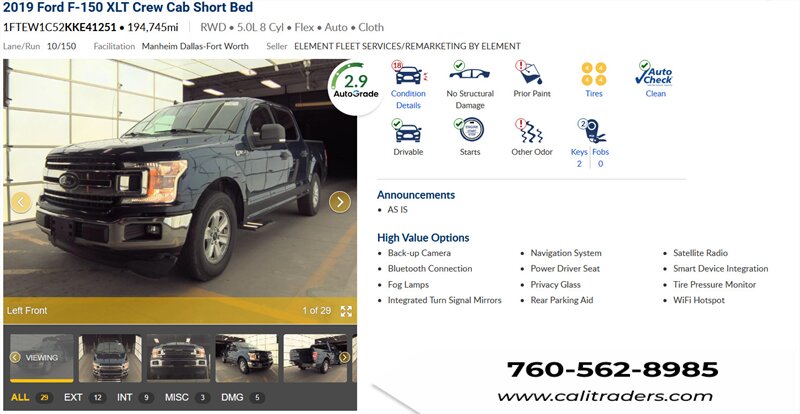 2019 Ford F-150 XLT  