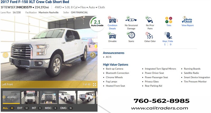 2017 Ford F-150 XLT   - Photo 1 - San Diego, CA 92154