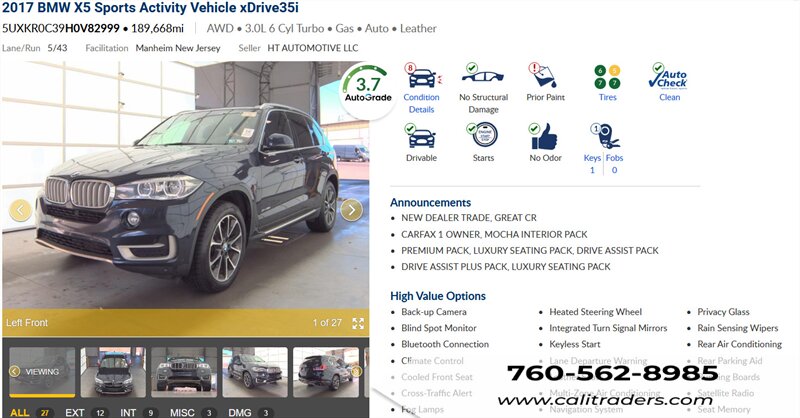 2017 BMW X5 xDrive35i   - Photo 1 - San Diego, CA 92154