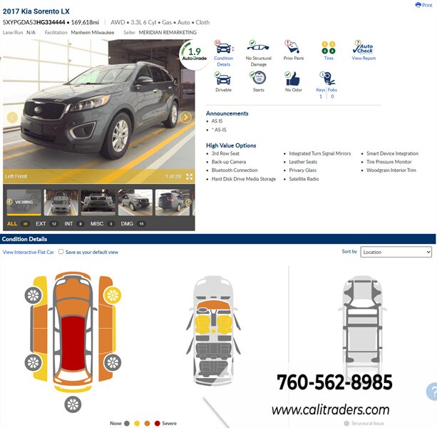 2017 Kia Sorento LX V6   - Photo 1 - San Diego, CA 92154