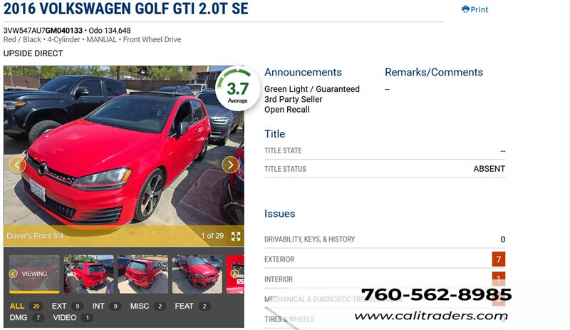 2016 Volkswagen Golf GTI SE   - Photo 1 - San Diego, CA 92154