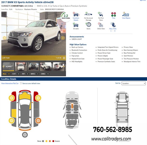 2017 BMW X3 sDrive28i   - Photo 1 - San Diego, CA 92154