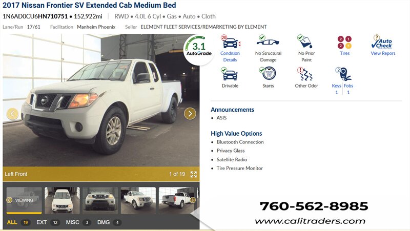 2017 Nissan Frontier SV V6   - Photo 1 - San Diego, CA 92154