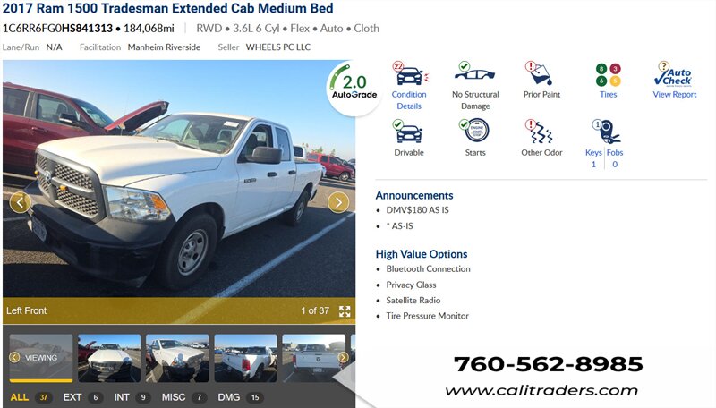 2017 RAM 1500 Tradesman   - Photo 1 - San Diego, CA 92154