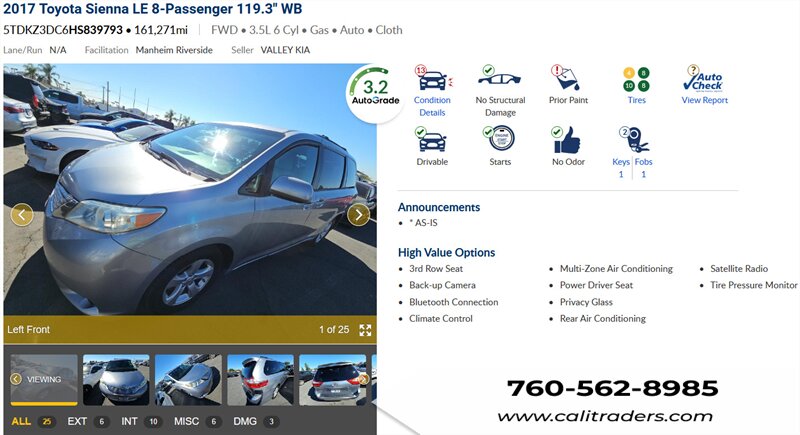 2017 Toyota Sienna LE Mobility 7-Passenger   - Photo 1 - San Diego, CA 92154