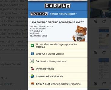 1994 Pontiac Firebird Trans Am  5.7 V8 auto - Photo 12 - Brea, CA 92822