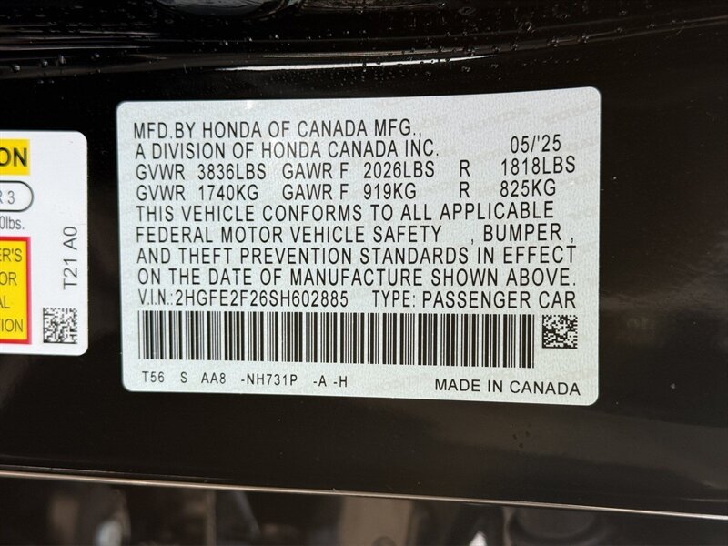 2025 Honda Civic Sedan LX - Photo 24 - Warrington, PA 18976